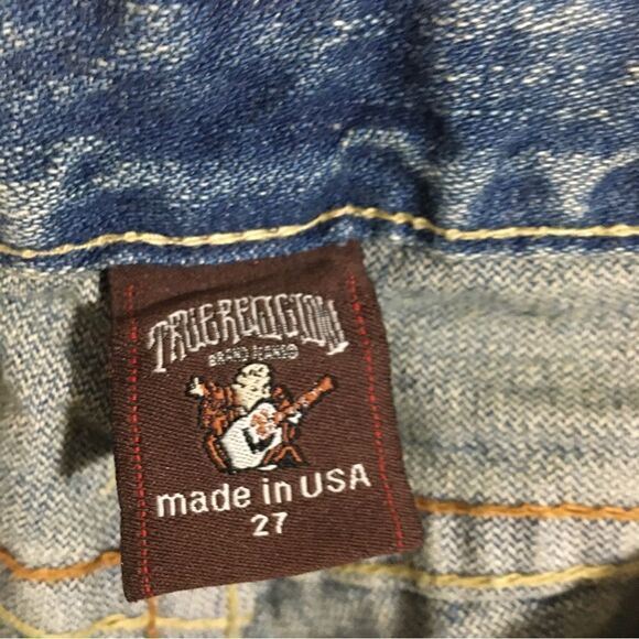 True Religion NWT Bootcut Distressed Jeans Size 27 - Picture 10 of 14